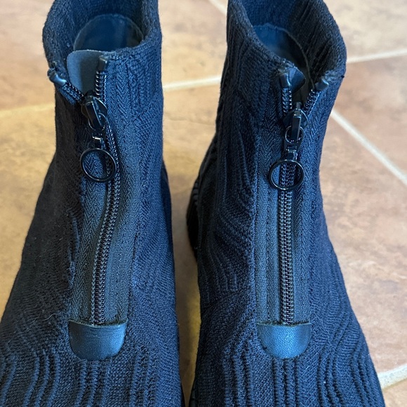 Camper Pix Black Zip-Up knit Ankle Boots 39 - Picture 5 of 8